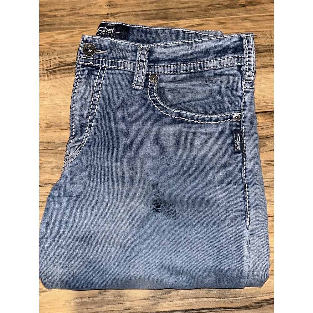 Sz 38x34 Mens Silver Jeans Co,‎ Zac Bootcut, Stretch